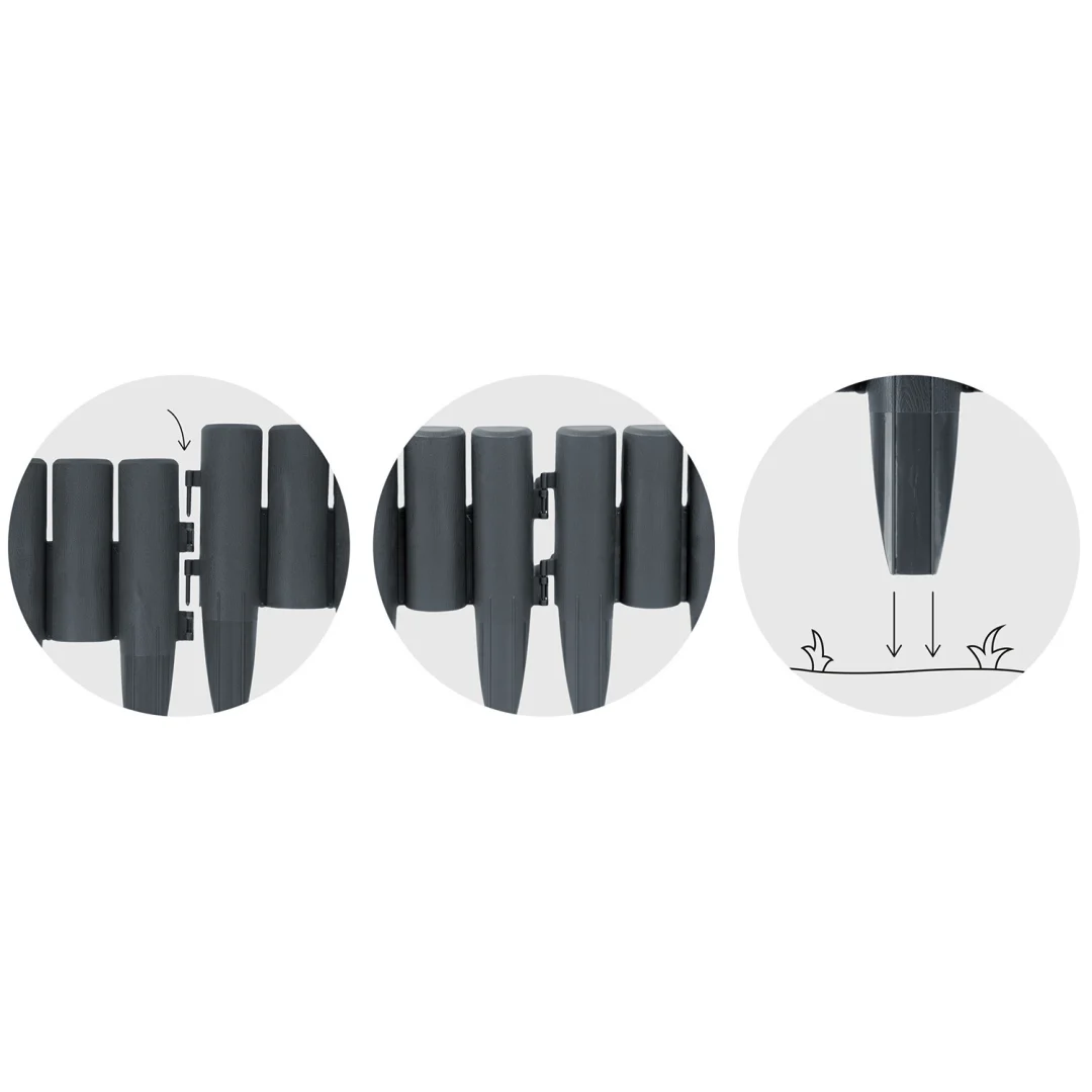 Plonos vrtni rub 220 cm PL-961 siva_5