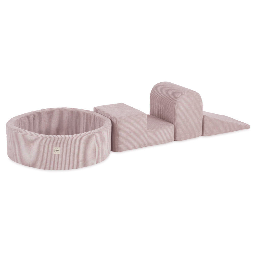 Plush Nest Igralište 3 elementa + suhi bazen 90x30cm (+200 loptica: biserne, zlatne, biserno svijetlo ružičaste), lg_6