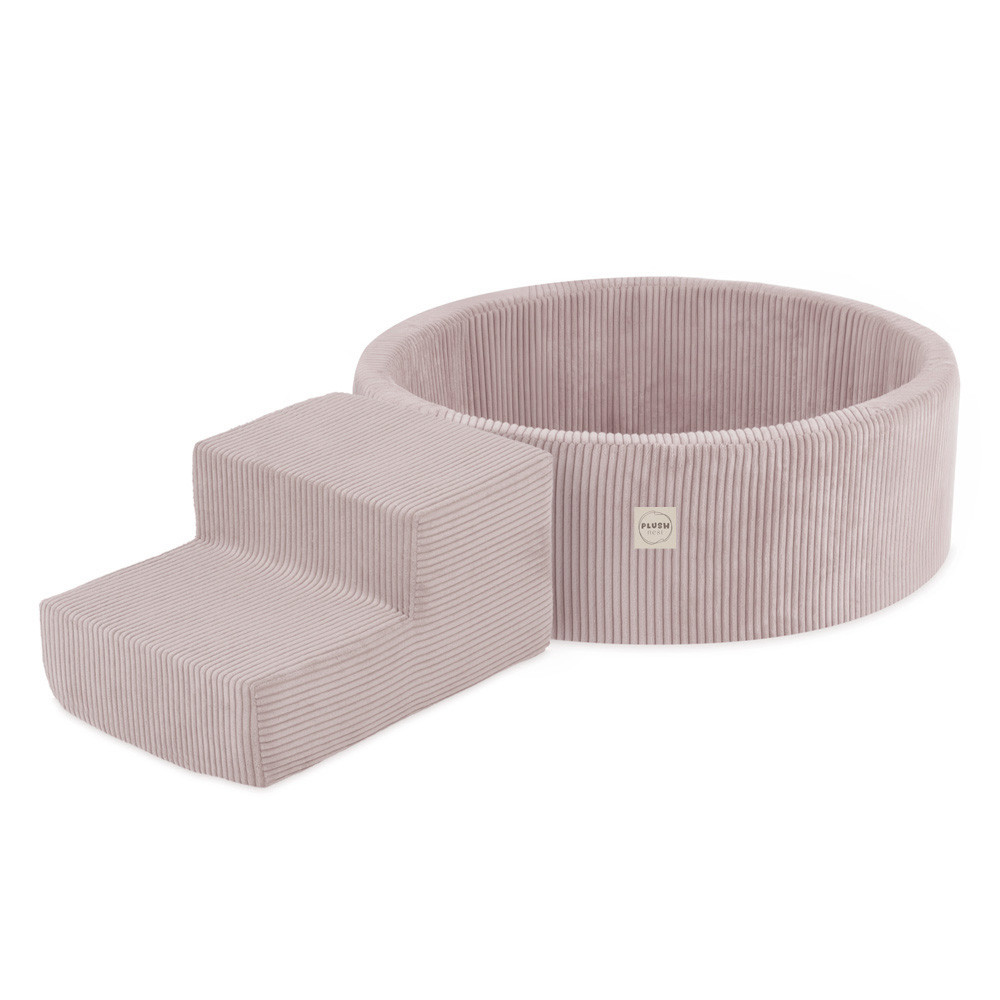 Plush Nest Igralište Suhi bazen + Kamen za stepenice (+200 loptica: biserne, zlatne, biserno svijetlo ružičaste), svijetle p_4