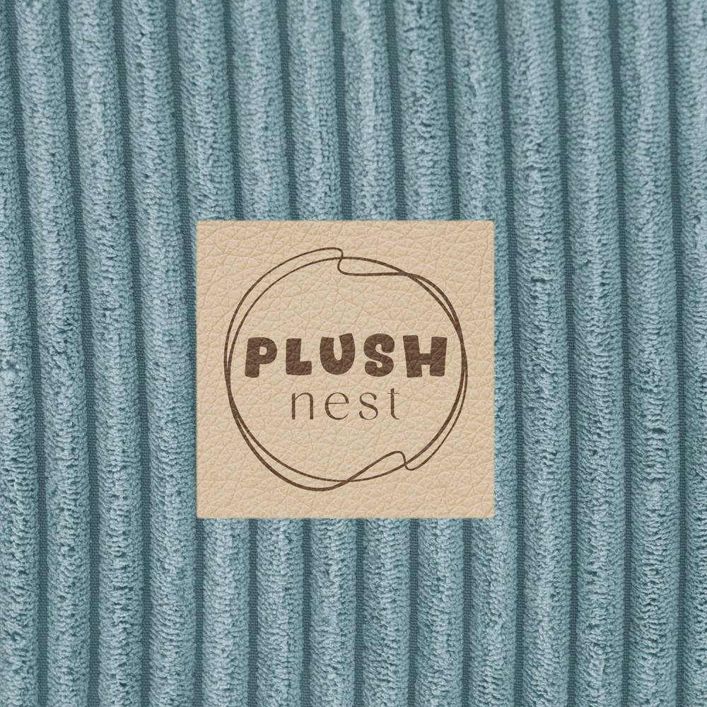 Plush Nest Jama s lopticama, plava, okrugla, vrhunski kord, 90x30, 200 loptica: biserna, menta_10