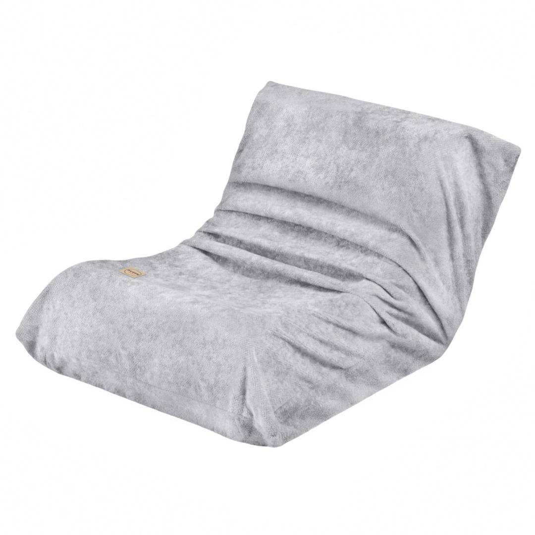 Plush Nest MOONI Mini ergonomska dječja ležaljka, siva, vrhunski šenil_12