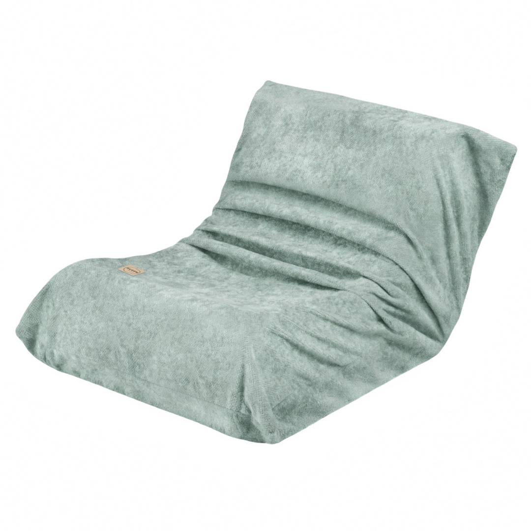Plush Nest MOONI Mini ergonomska dječja ležaljka, zelena, vrhunski šenil_12