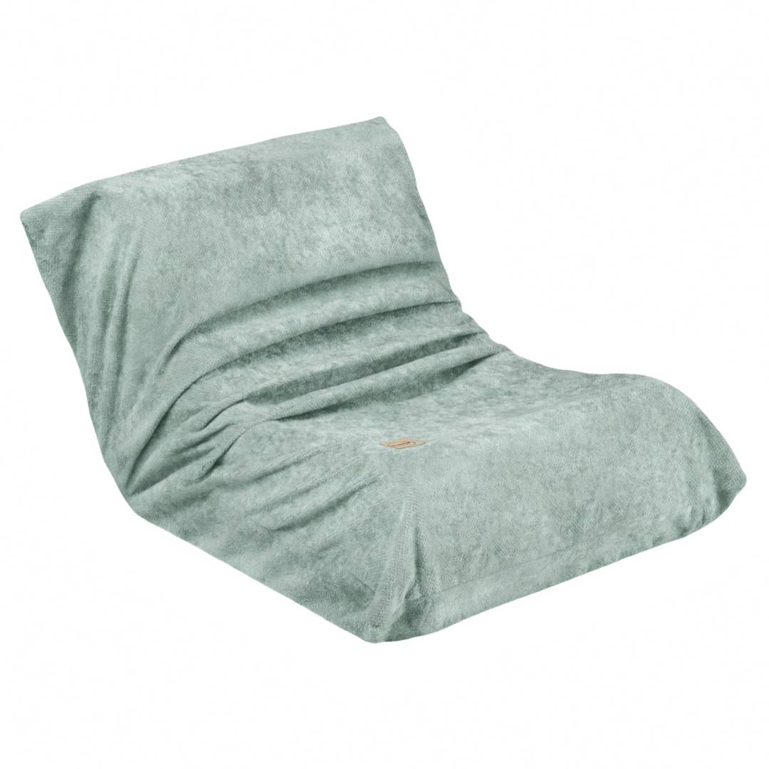 Plush Nest MOONI Mini ergonomska dječja ležaljka, zelena, vrhunski šenil_13