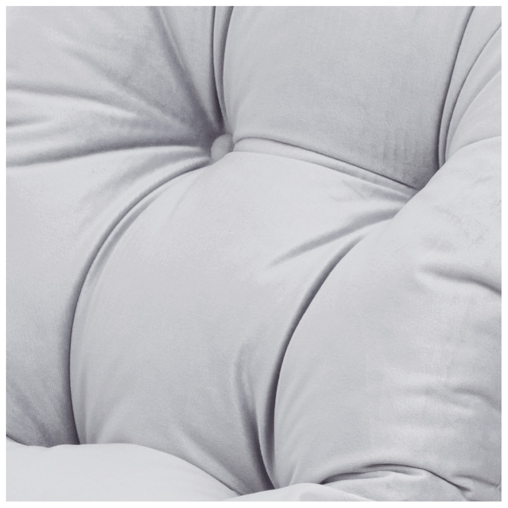 Plush Nest Mala ljuljačka 4-u-1 ljuljačka + zid za penjanje/tobogan + jastuk (baršunasto siva), bijela drvena ploča_11