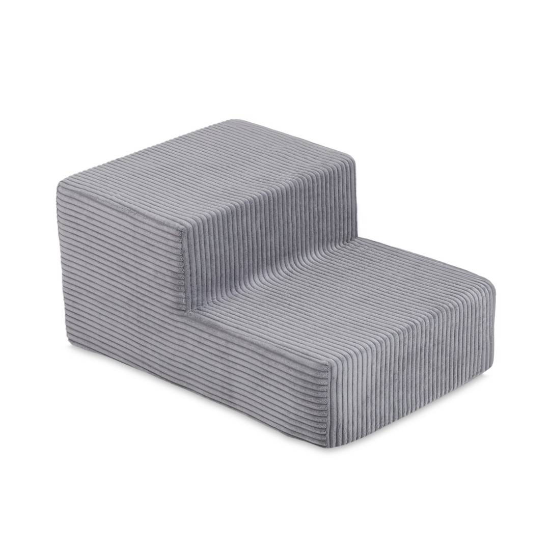 Plush Nest Mini igralište (+bazen i 100 loptica), sivo, vrhunski kord (biserna i srebrna)_5