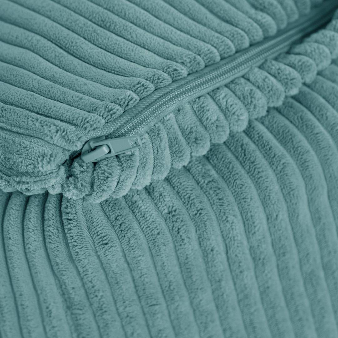 Plush Nest Puffy Square fotelja, 77x67x50, plava, vrhunski kord_6