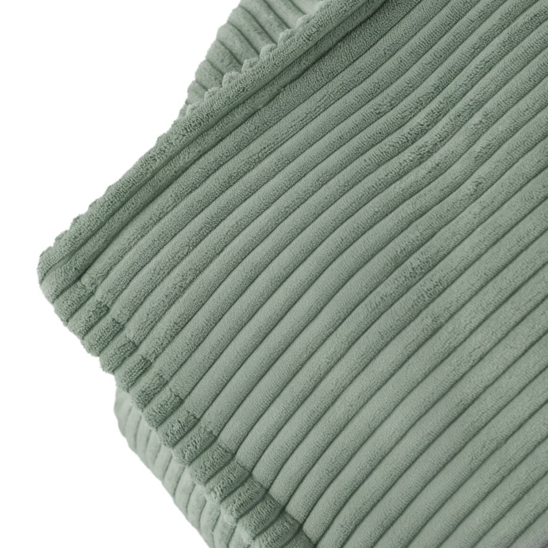 Plush Nest Puffy Square fotelja, 77x67x50, zelena, korduroj_6