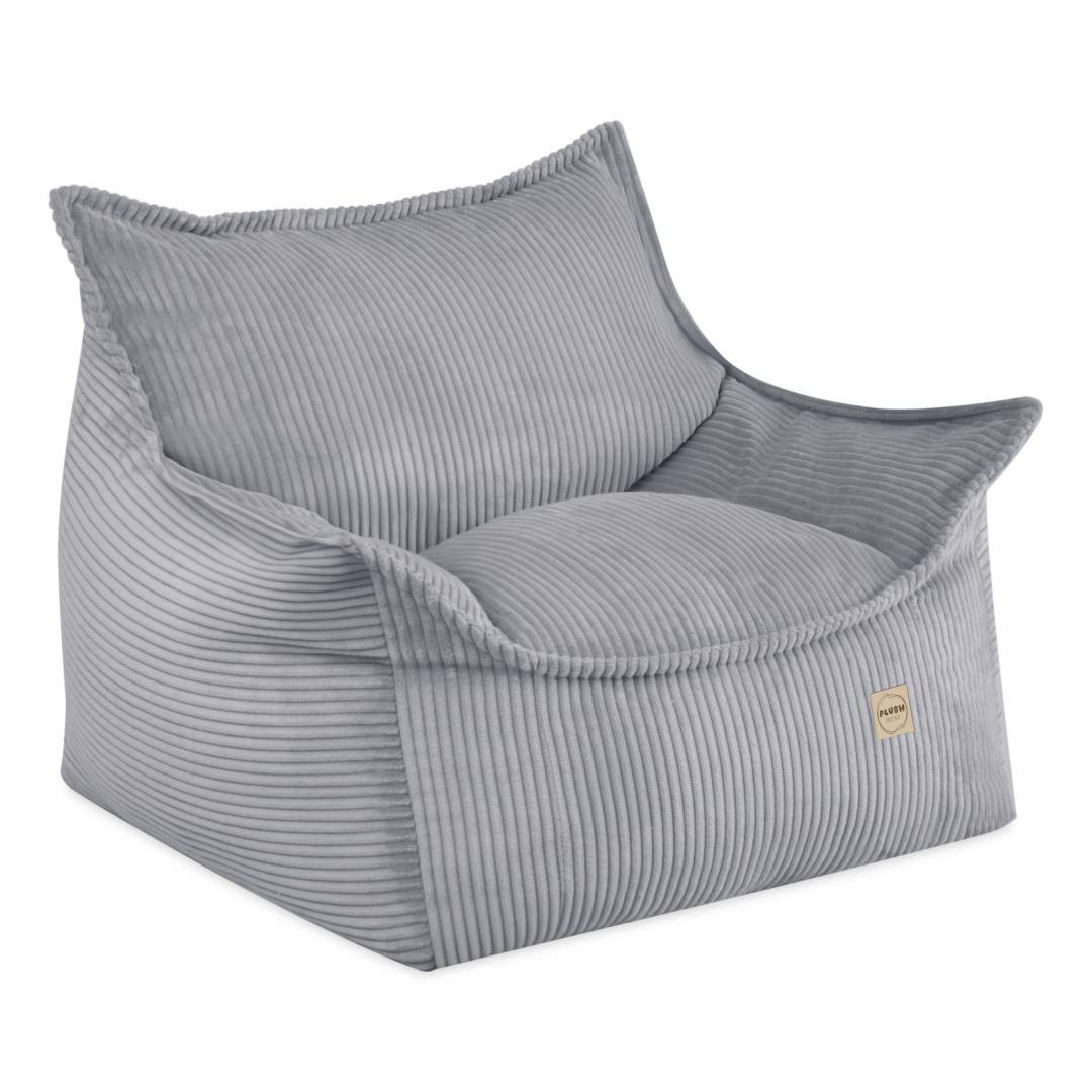 Plush Nest Roya dječja fotelja, siva, vrhunski kord_3