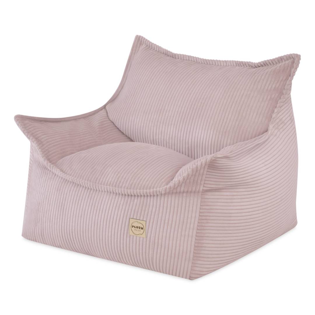 Plush Nest Roya dječja fotelja, svijetlo ružičasta, vrhunski kord_1