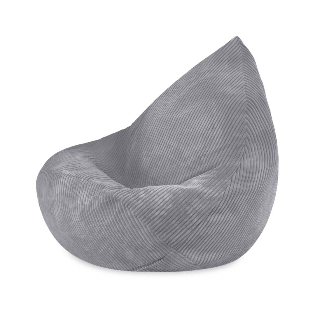 Plush Nest Sako vrećasta fotelja, siva, vrhunski kord, veličina S (85x80x75)_5