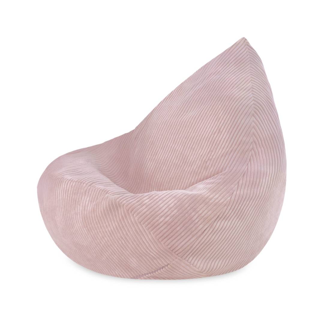 Plush Nest Sako vrećasta fotelja, svijetlo ružičasta, vrhunski kord, veličina S (85x80x75)_4