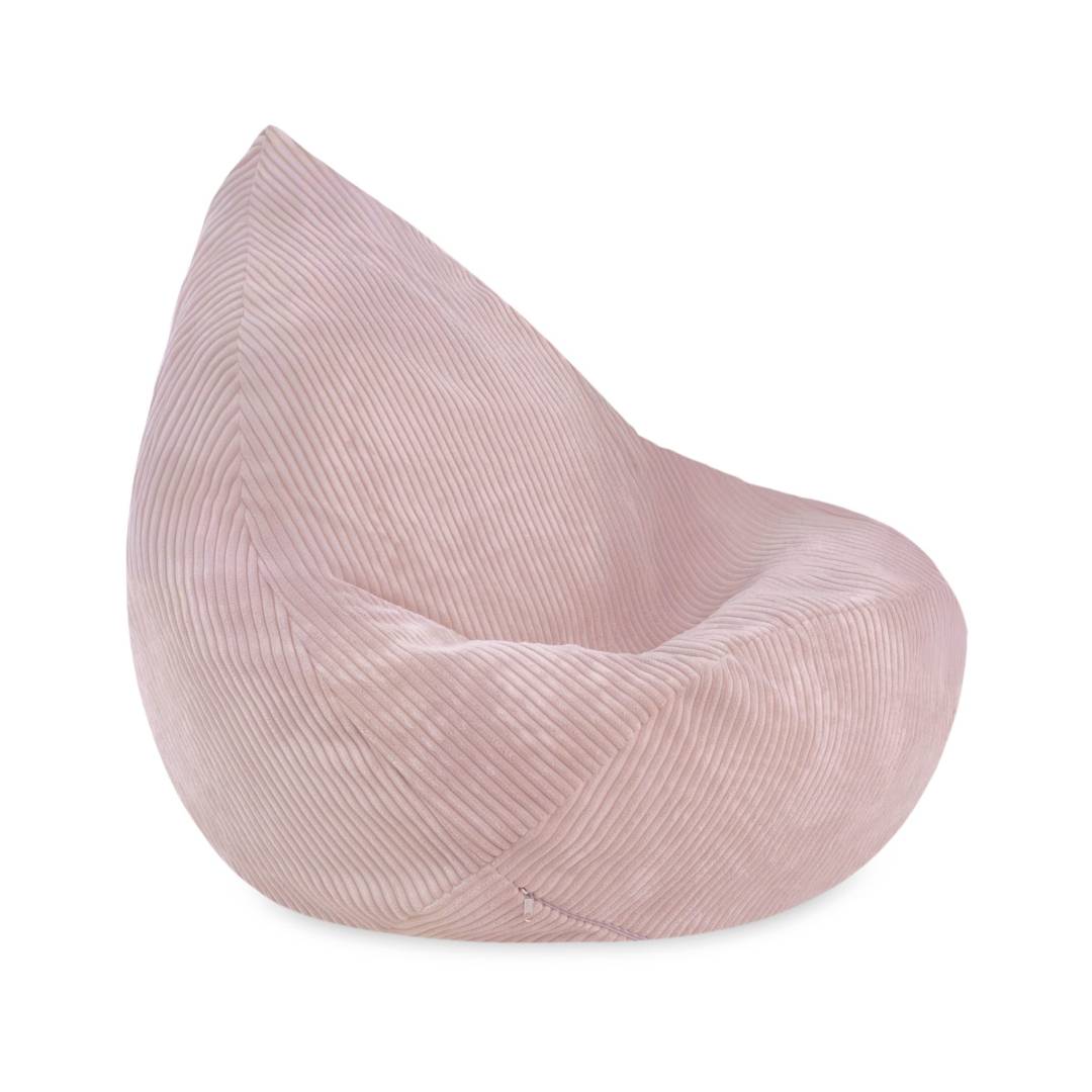 Plush Nest Sako vrećasta fotelja, svijetlo ružičasta, vrhunski kord, veličina S (85x80x75)_6