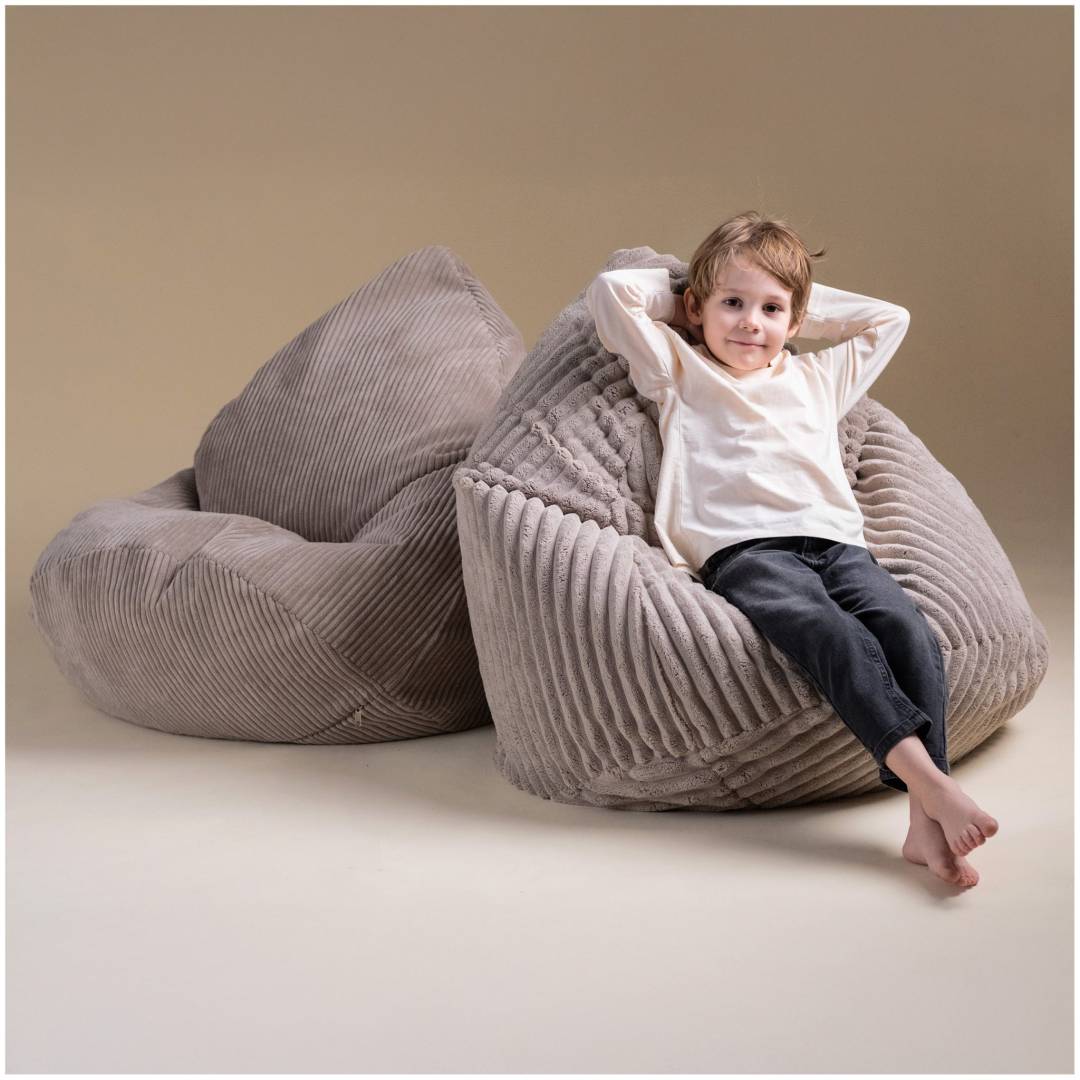 Plush Nest Sako vrećasta fotelja, zelena, vrhunski kord, veličina S (85x80x75)_8