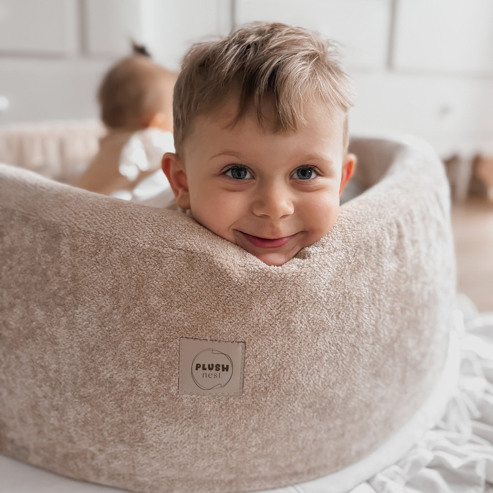 Plush Nest Suhi bazen za igralište 90x30 sa stepenicom (+200 loptica: biserna, zlatna, mint), zelena, vrhunski Cheni_2