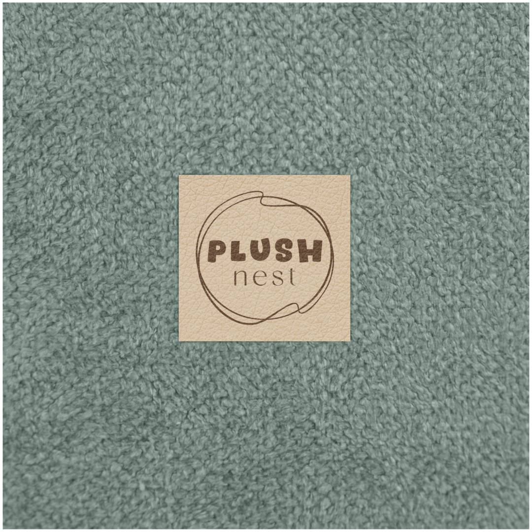 Plush Nest Suhi dječji bazen, 90x30 cm, okrugli, zeleni, vrhunski šenil_9