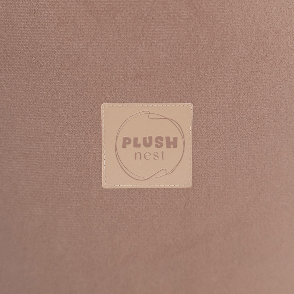 Plush Nest bazen s lopticama, bež, okrugli, baršun, 90x30, 200 loptica: biserna, zlatna, svijetlo ružičasta_8