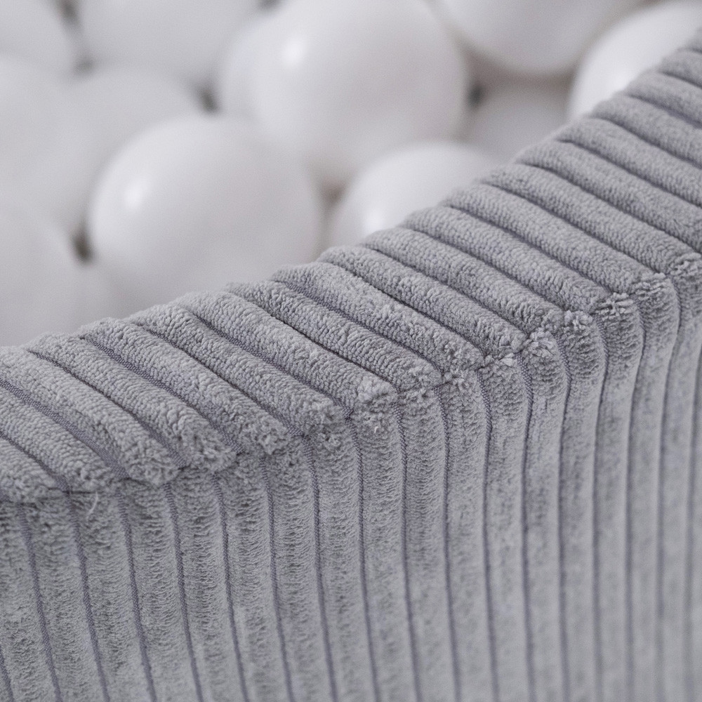 Plush Nest bazen s lopticama, sivi, okrugli, vrhunski kord, 90x30, 200 loptica: biserna, mint, zlatna_7