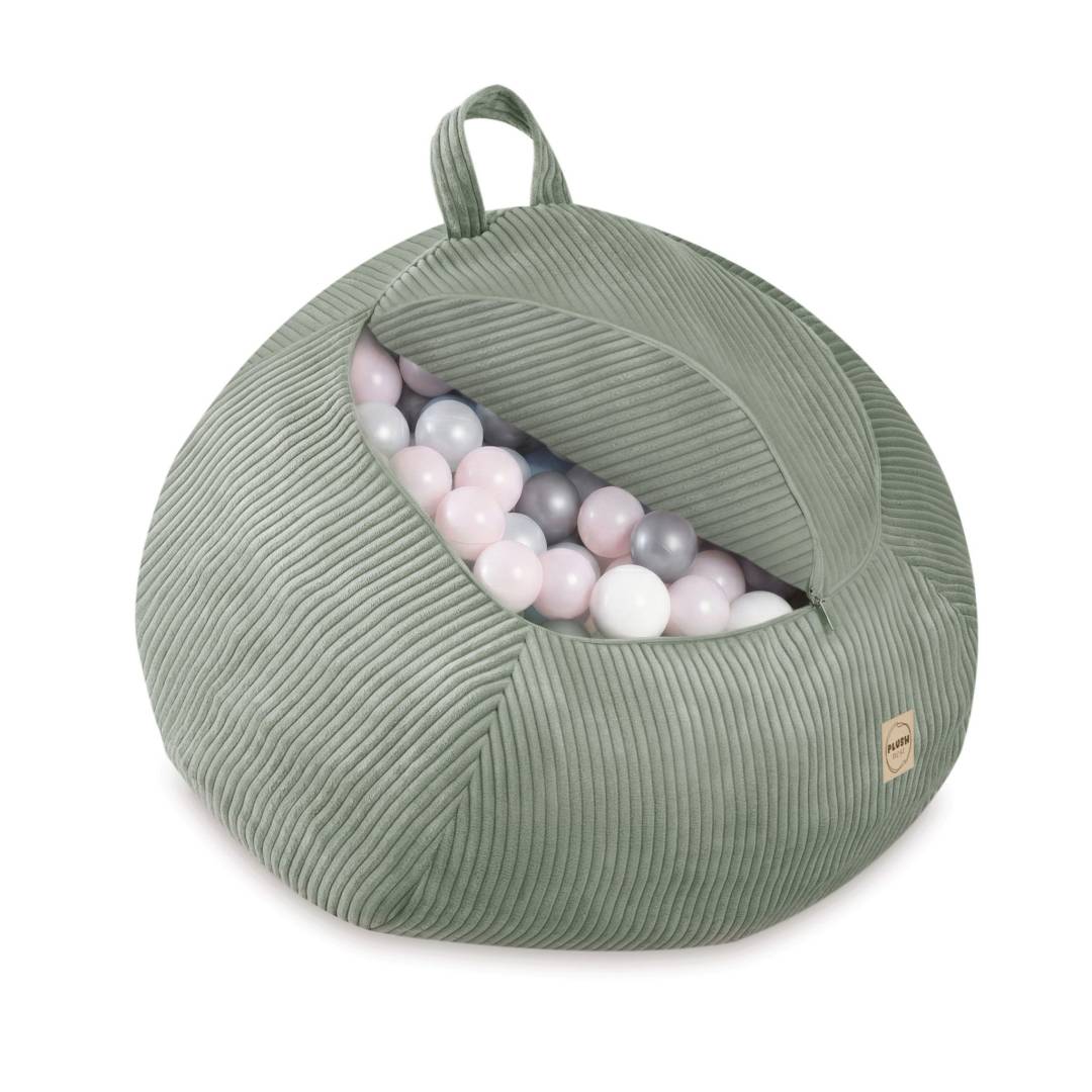 Plush Nest igračka i torba za navlaku za plišanu igračku, dječji puf, zelena, vrhunski kord_6