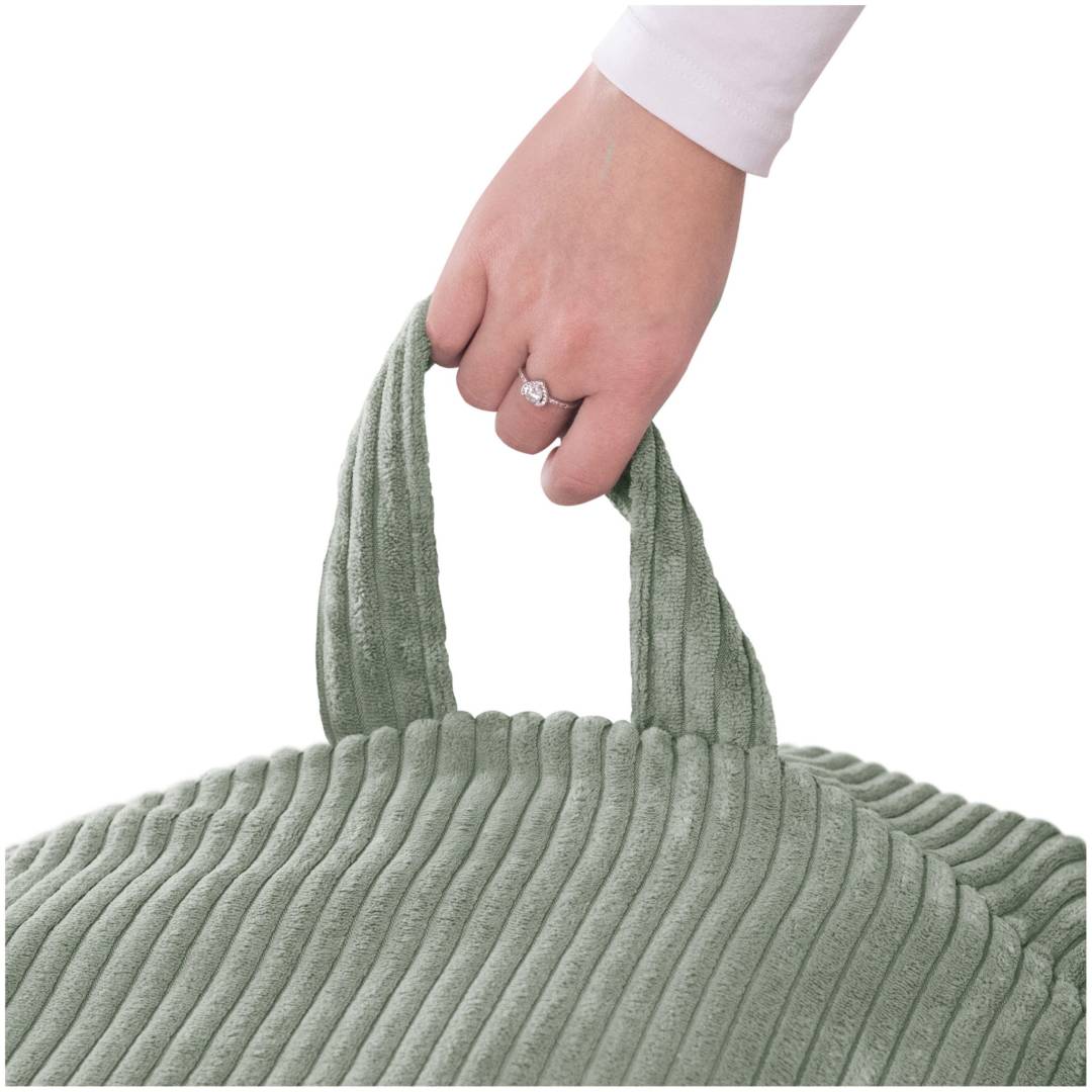 Plush Nest igračka i torba za navlaku za plišanu igračku, dječji puf, zelena, vrhunski kord_9