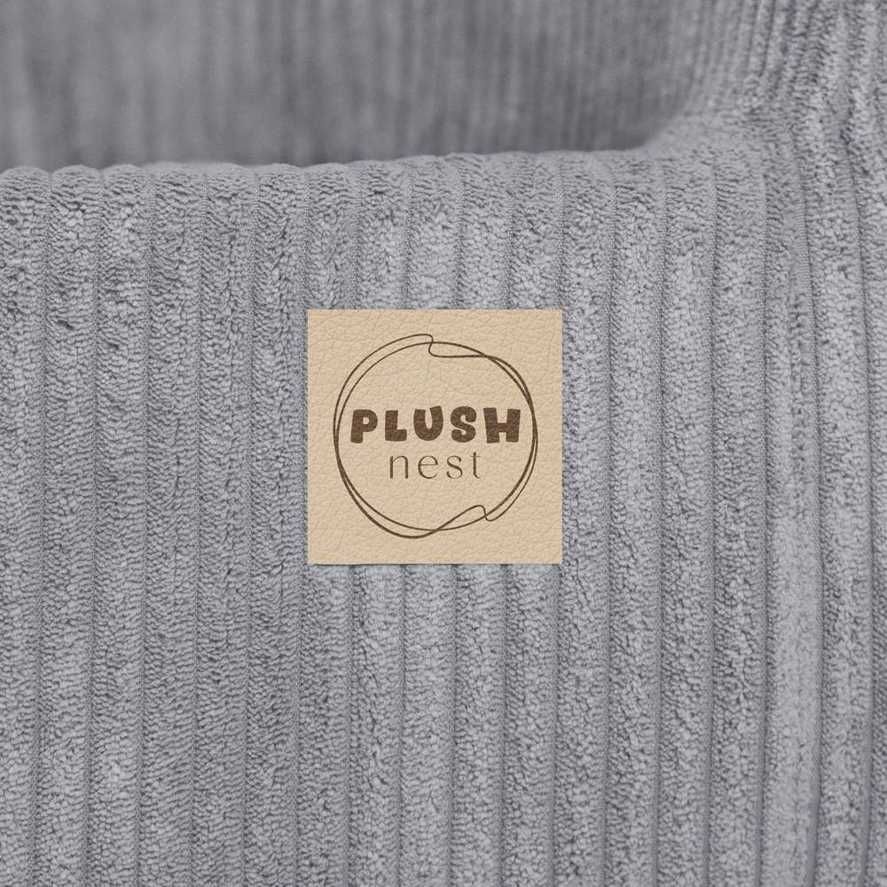 Plush Nest sjedalo, vrhunski sivi korduroj_10