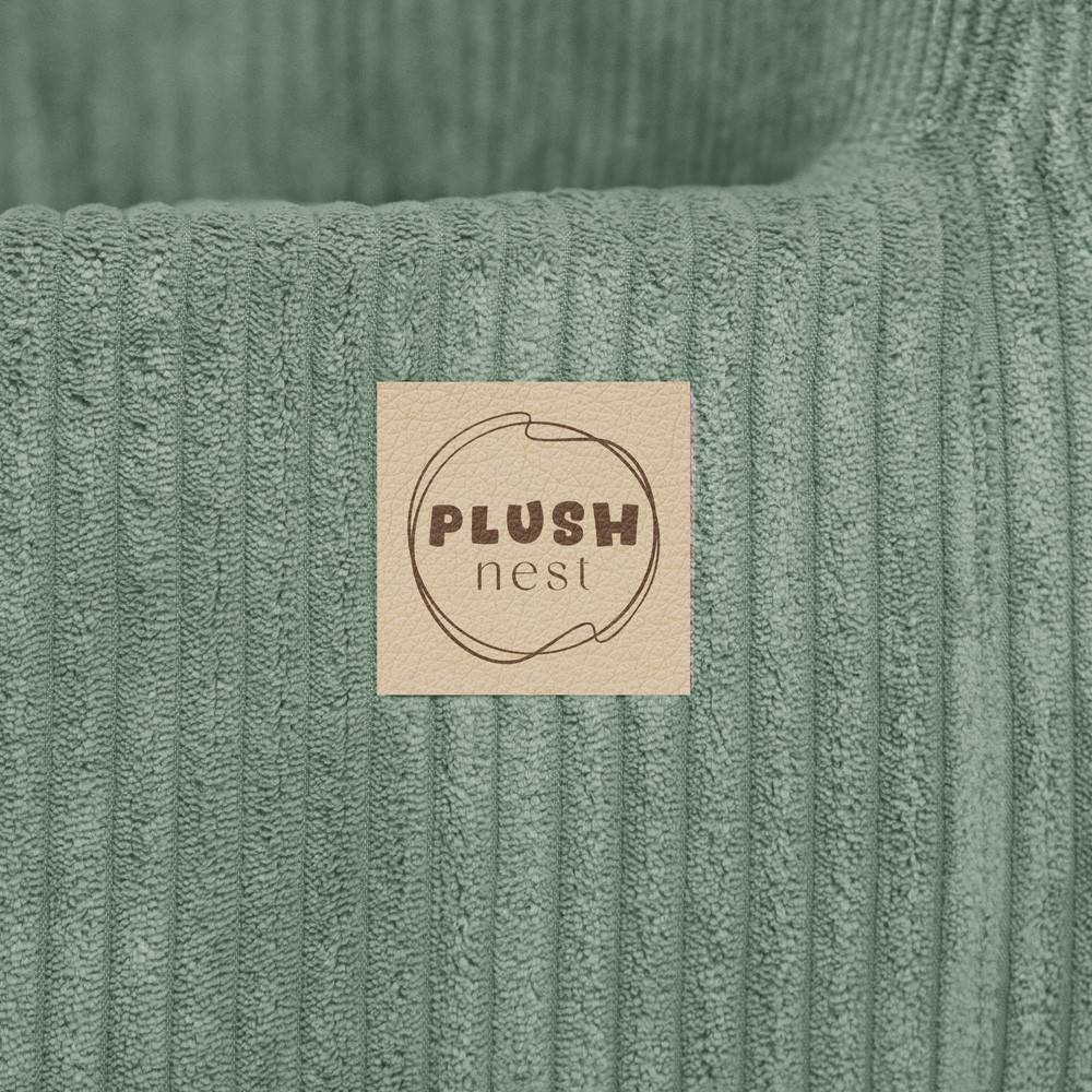 Plush Nest sjedalo, vrhunski zeleni korduroj_9