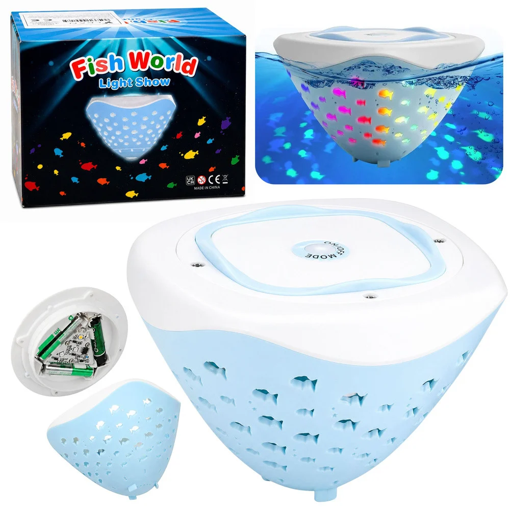 Plutajuća LED lampa za vodu IP68, motiv ribe, 6 načina_1