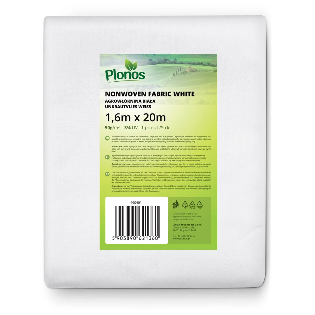 Pokrivajući agrotekstil 2000 cm x 160 cm Plonos - bijeli_6