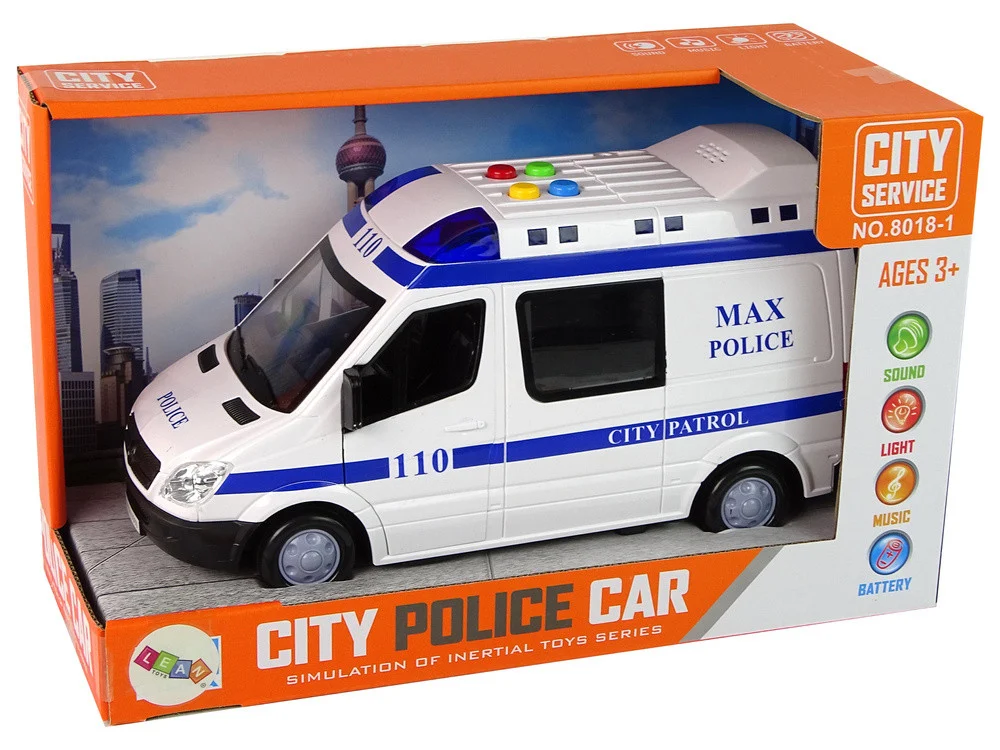 Policijski automobil Vožnja policijskim automobilom Zvukovi trenja Svjetlo_6