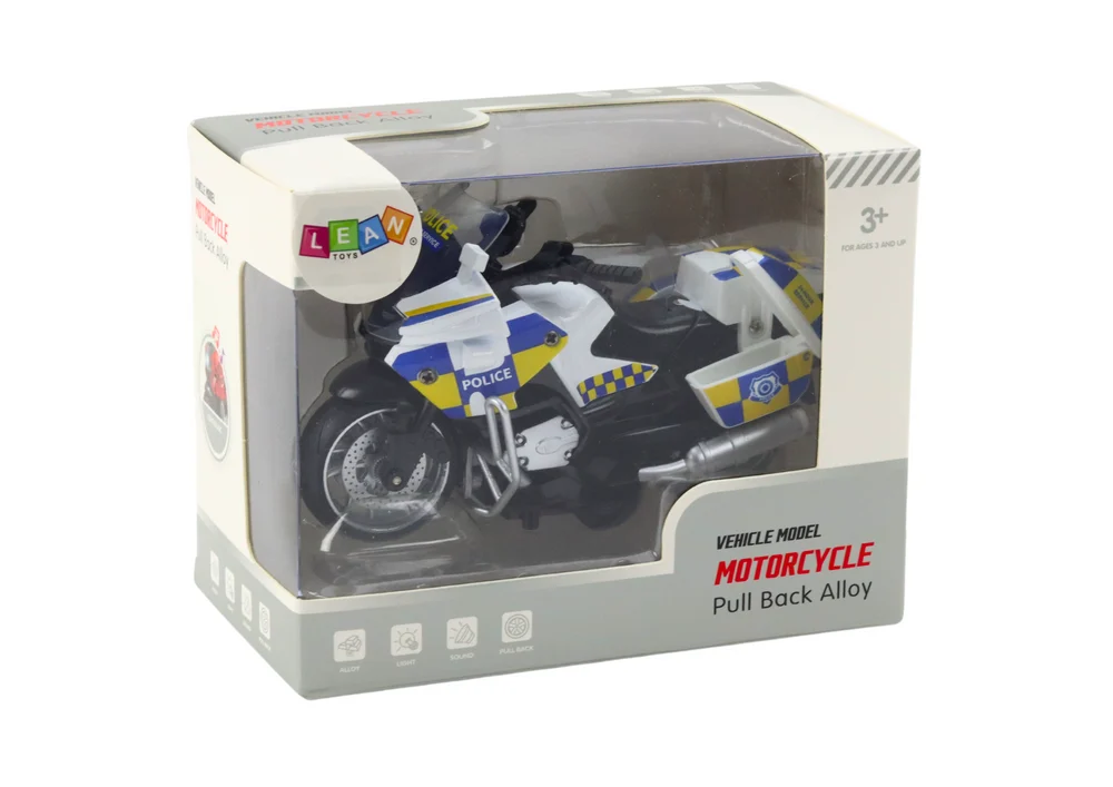 Policijski motocikl s pogonom na trenje, svjetlima na baterije i zvukom_4