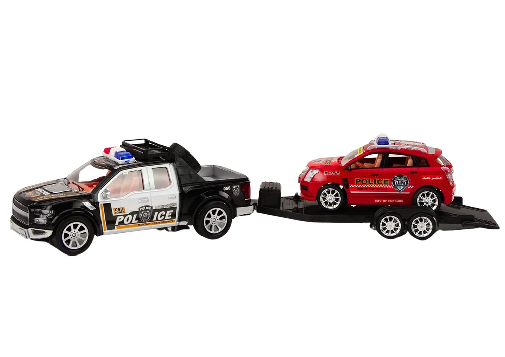 Policijski set kamionet, terenski auto i vučna prikolica, 60 × 12 × 11 cm_2