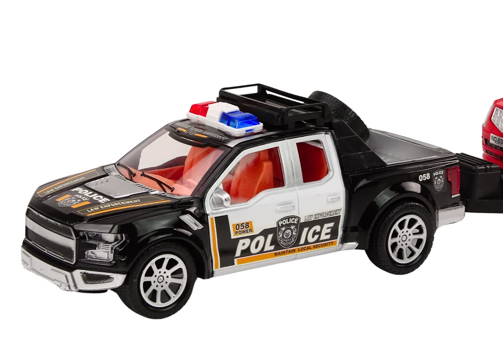 Policijski set kamionet, terenski auto i vučna prikolica, 60 × 12 × 11 cm_3