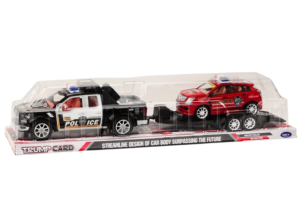 Policijski set kamionet, terenski auto i vučna prikolica, 60 × 12 × 11 cm_5