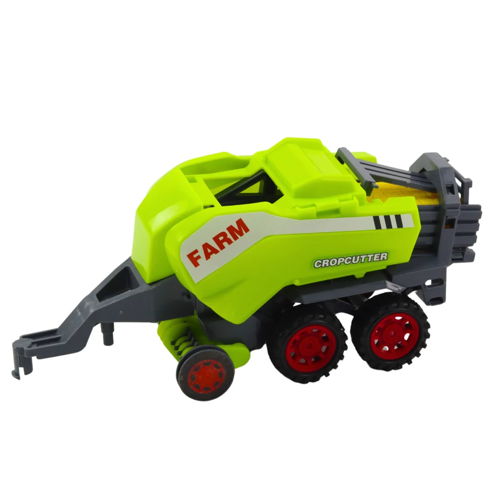 Poljoprivredni set traktor s balirkom sijena, zeleni, 37 × 11 × 9 cm_4