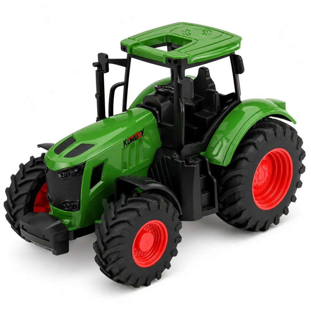 Poljoprivredni traktor s gumenim kotačima, zeleni 1:24_2
