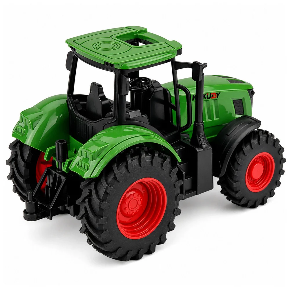 Poljoprivredni traktor s gumenim kotačima, zeleni 1:24_4