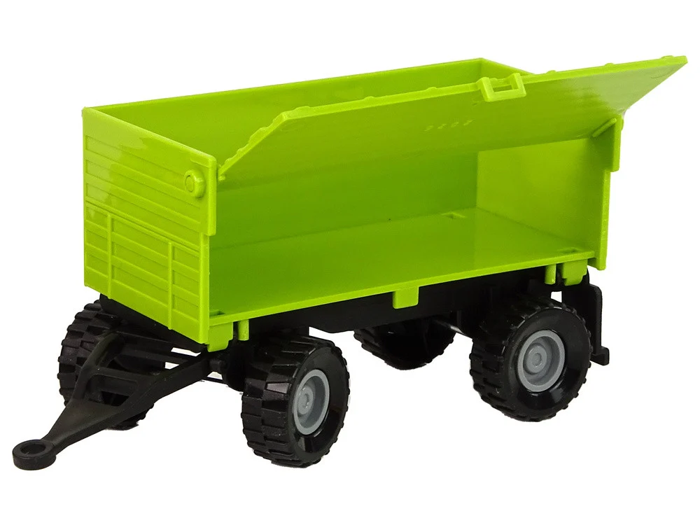 Poljoprivredni traktor s prikolicom i svjetlima zvuči zeleno_4