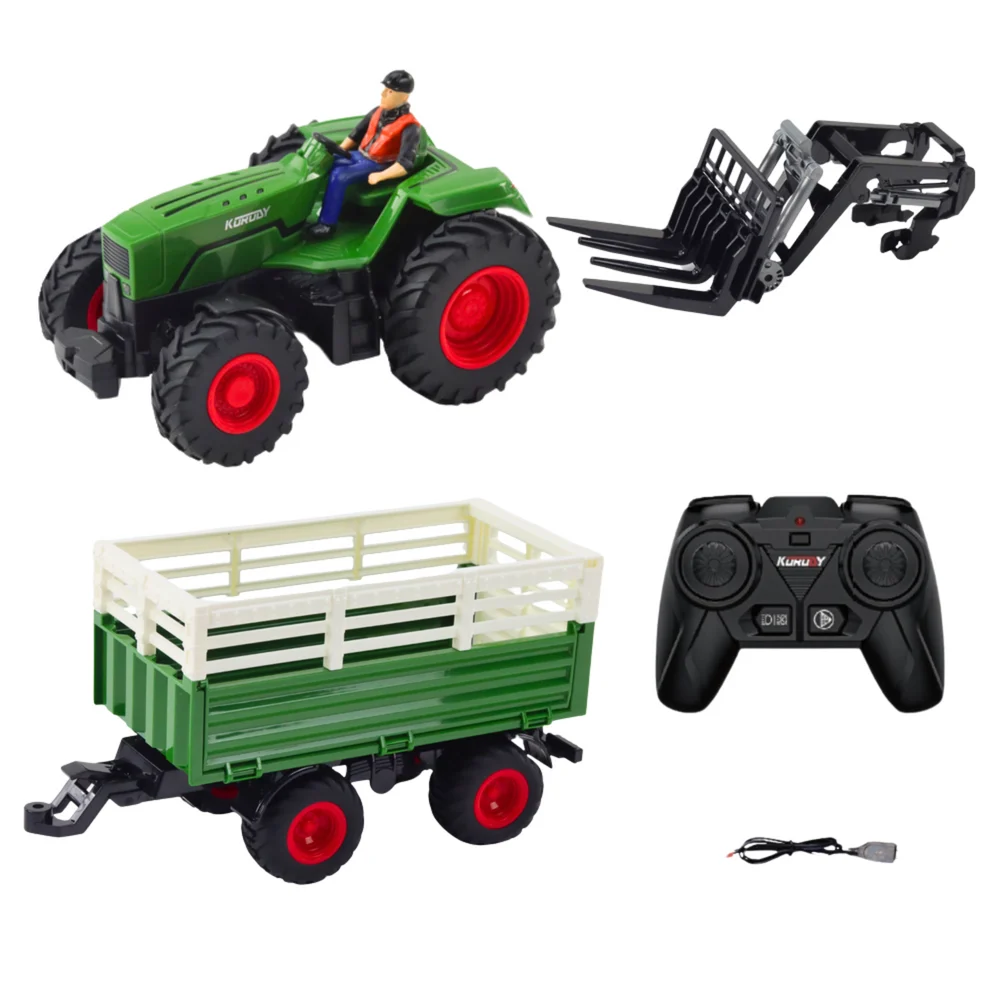Poljoprivredni traktor s prikolicom i vilicama na daljinsko upravljanje RC 2.4G_2