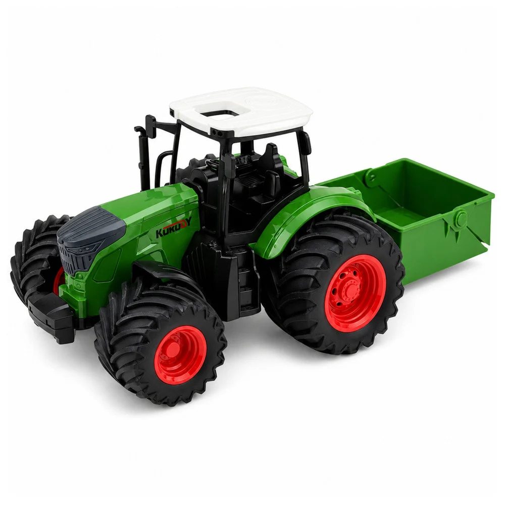 Poljoprivredni traktor s rasipivačem gnojiva, zeleni, 1:24_2