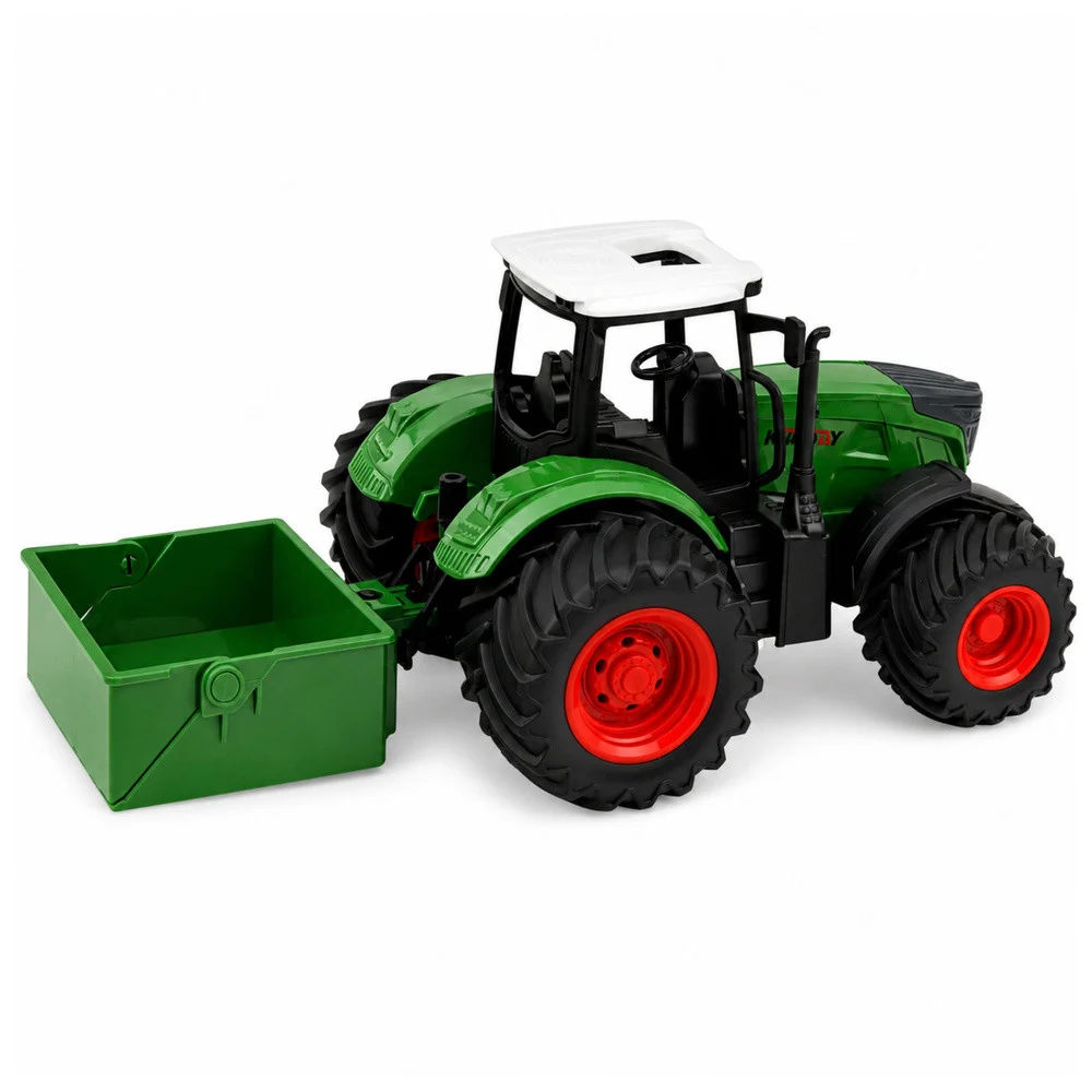 Poljoprivredni traktor s rasipivačem gnojiva, zeleni, 1:24_3