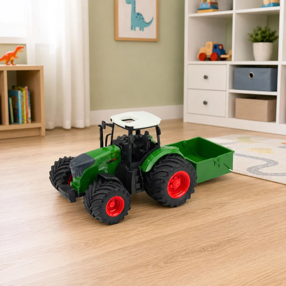 Poljoprivredni traktor s rasipivačem gnojiva, zeleni, 1:24_4