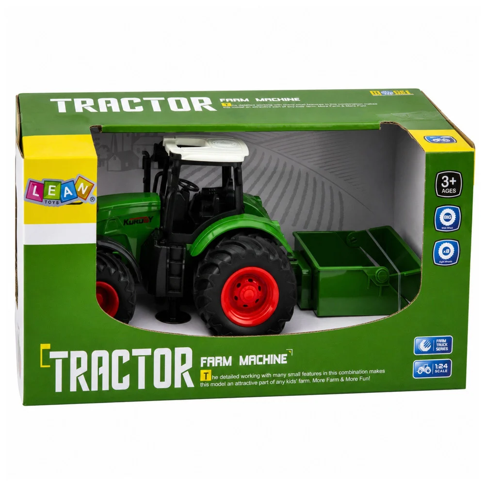Poljoprivredni traktor s rasipivačem gnojiva, zeleni, 1:24_6