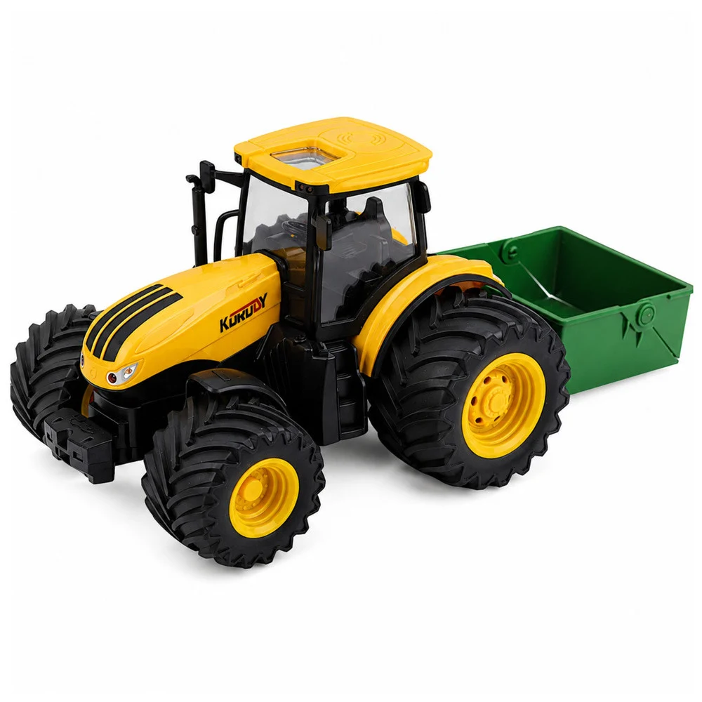 Poljoprivredni traktor s rasipivačem gnojiva, žuti, svjetla i zvuk, 1:24_2