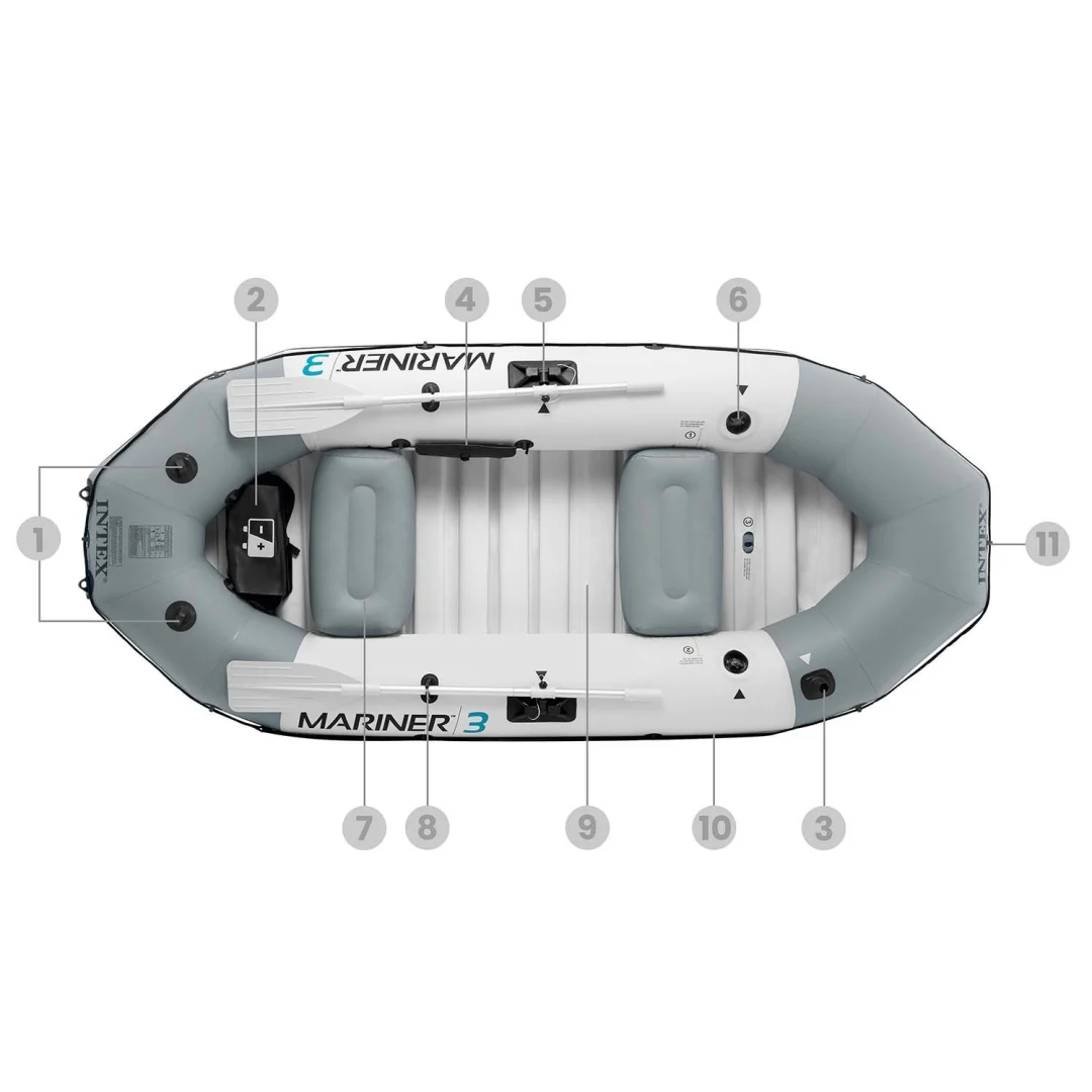 Ponton Mariner 3 s veslima i pumpom 297 × 127 × 46 cm Intex 68373_7