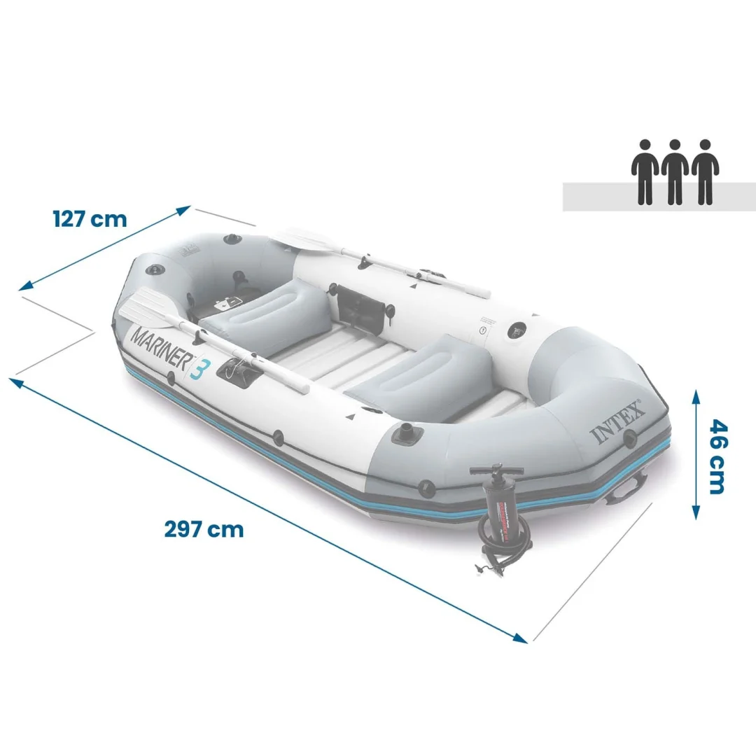 Ponton Mariner 3 s veslima i pumpom 297 × 127 × 46 cm Intex 68373_9