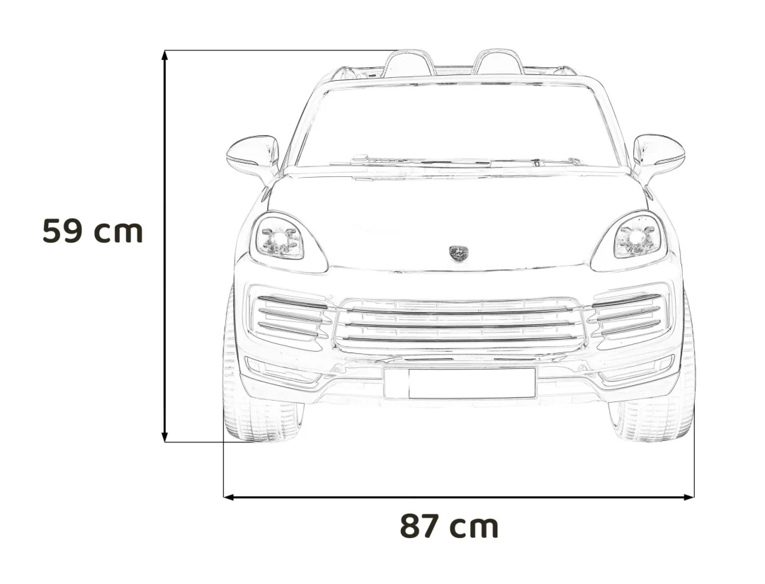 Porsche Cayenne S dječji autosjedalica na baterije bijela SUV + daljinski upravljač_2