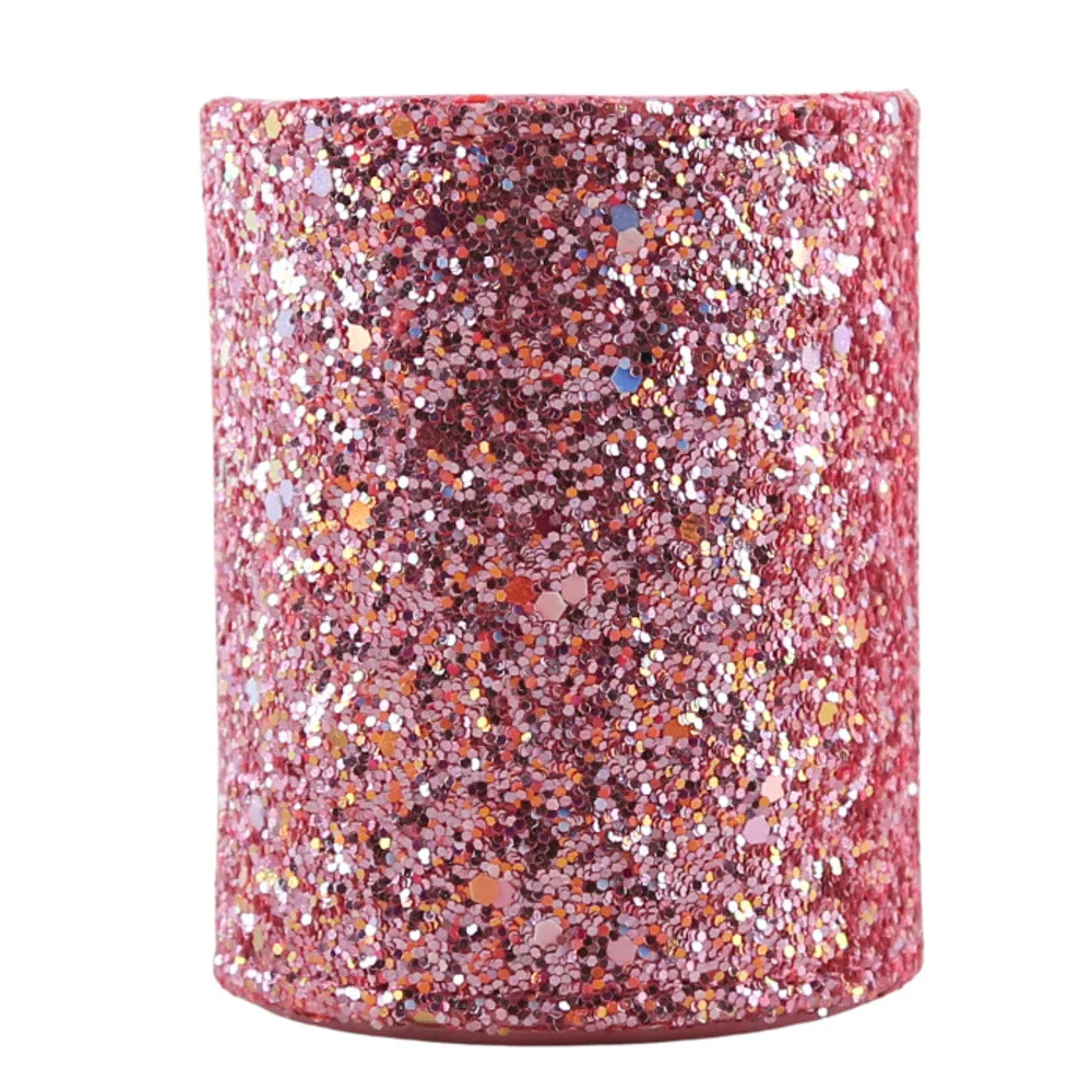 Posuda za kistove i pribor, ružičasta s glitterom_3