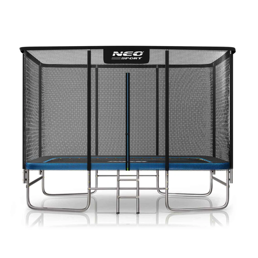 Pravokutni vrtni trampolin Neo-Sport, 366 × 244 cm (12 × 8 ft), vanjska mreža i ljestve_15