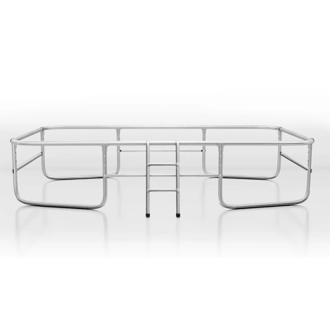 Pravokutni vrtni trampolin Neo-Sport, 427 × 305 cm (14 × 10 ft), vanjska mreža i ljestve_16