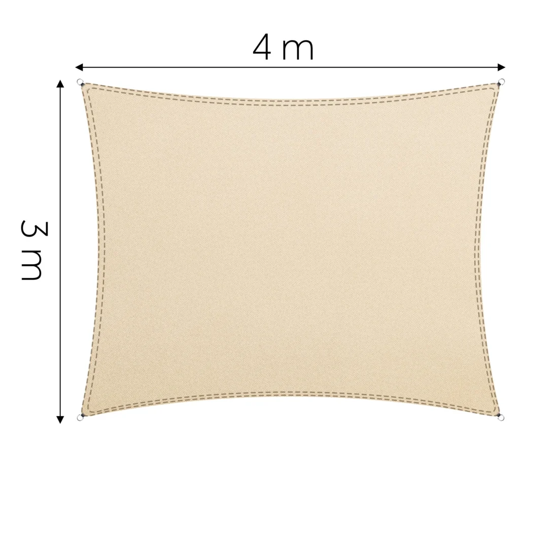 Pravokutno jedro za sjenilo 3x4m Plonos PL-885 bež_3