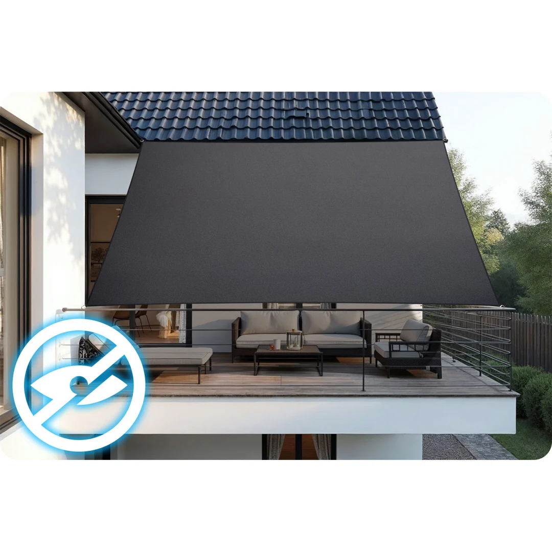 Pravokutno jedro za sjenu 3x4m Plonos PL-885 sivo_5